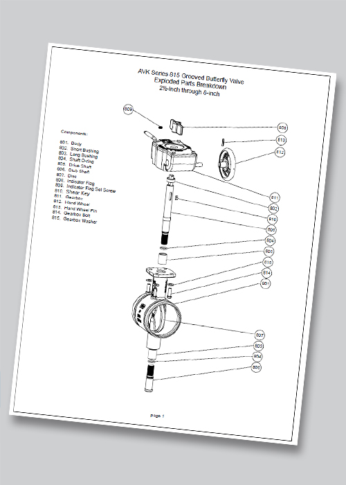 Series 815 Parts List